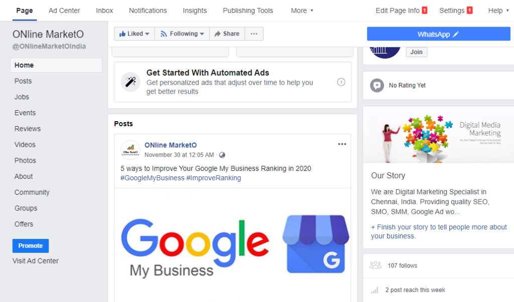 Promote Blog Post on Facebook - Online Marketo