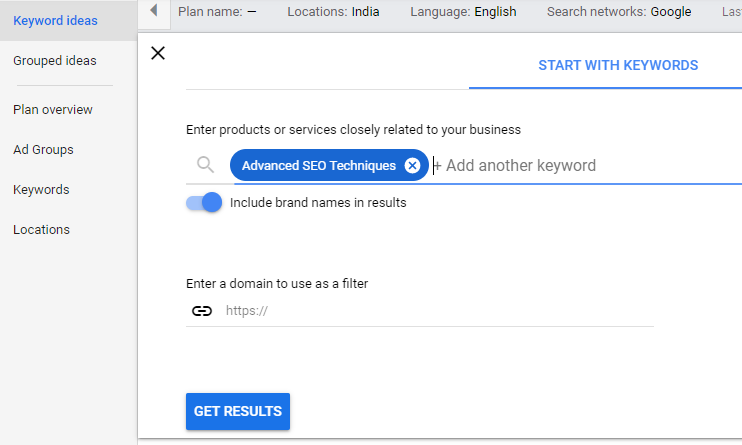 Getting Keyword Ideas for Online Marketo