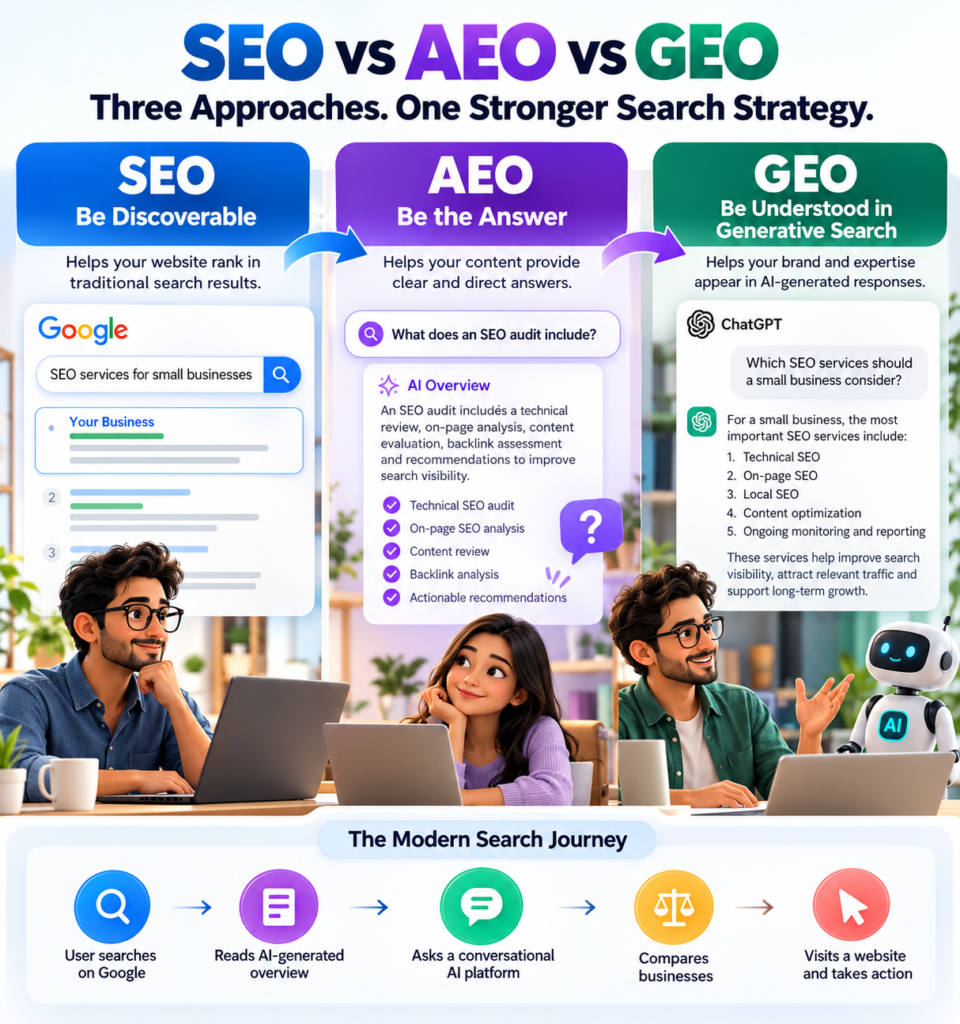 SEO vs AEO vs GEO: What’s the Difference? - SEORanke